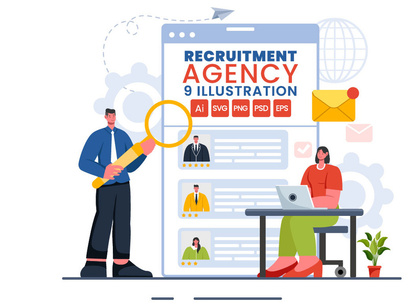 9 Recruitment Agency Illustration