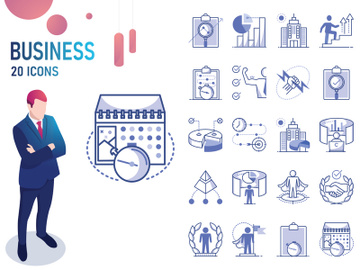 Bleu : Business And Finance IconSet preview picture