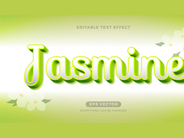 Jasmine editable text effect style vector preview picture