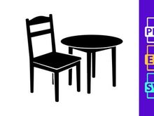 Chair and round table set