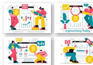 12 Cryptocurrency Trading and Blockchain Illustration