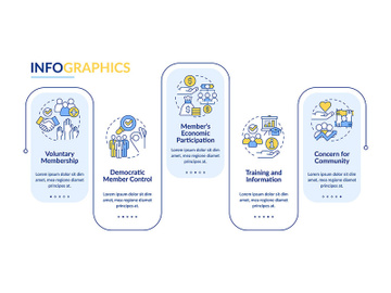 Cooperative principles rectangle infographic template preview picture
