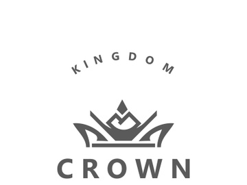 Premium style crown logo vintage abstract symbol. Royal king icon. Modern luxury brand element sign. Vector illustration preview picture