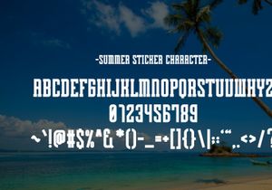 Summer Sticker - Condensed Slab Serif