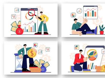 9 Business Investor Vector Illustration