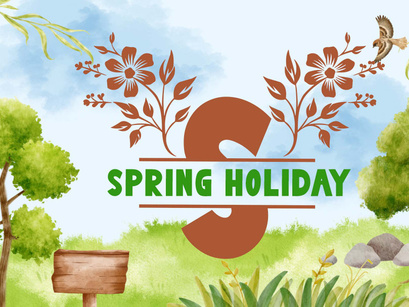Beautiful Spring Flowers Monogram