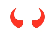 Devil horn red logo icon