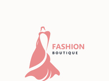 Dress woman logo design beauty fashion for boutique shop vector template vector