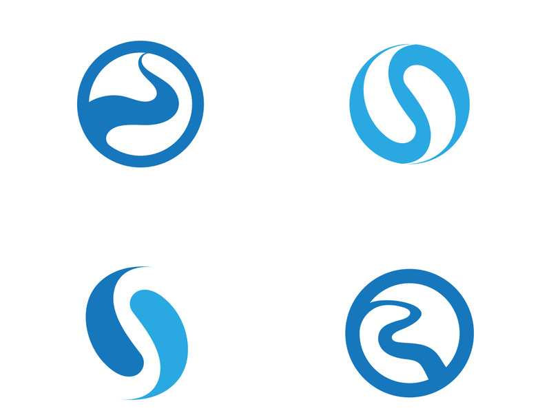 River Icon illustration design template