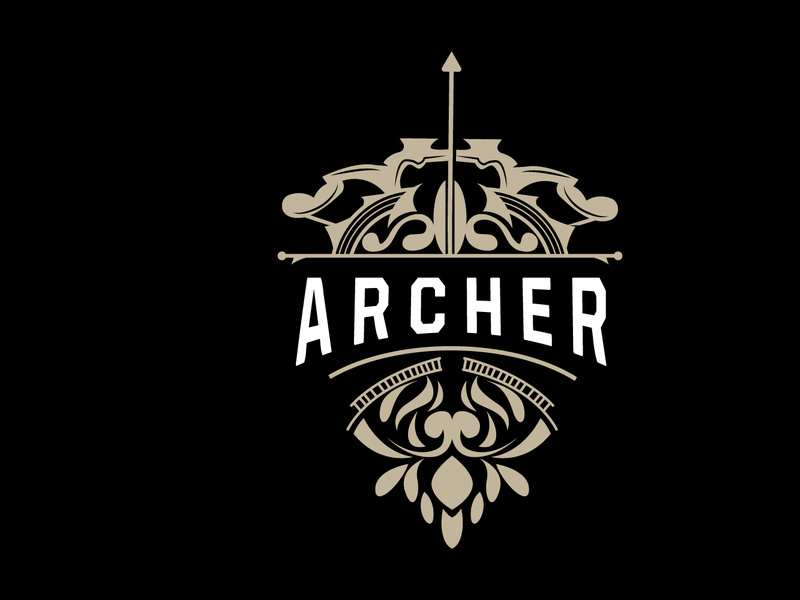 Archer Logo, Archery Arrow Vector, Elegant Simple Minimalist Design