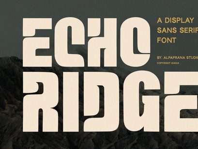 Echo Ridge - Display Sans