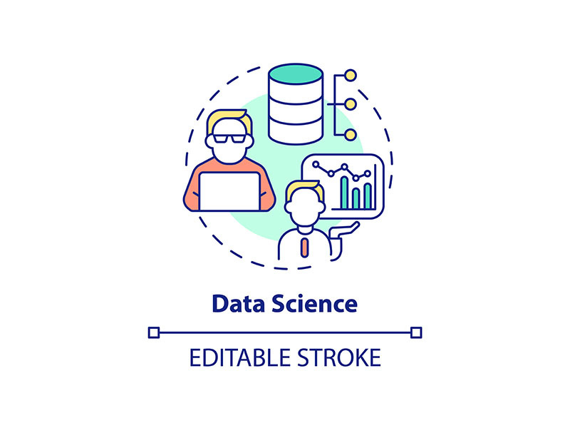 Data science concept icon