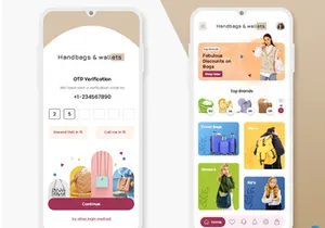 Buy Bags and Wallets Online Ecommerce Store Mobile App UI Kit