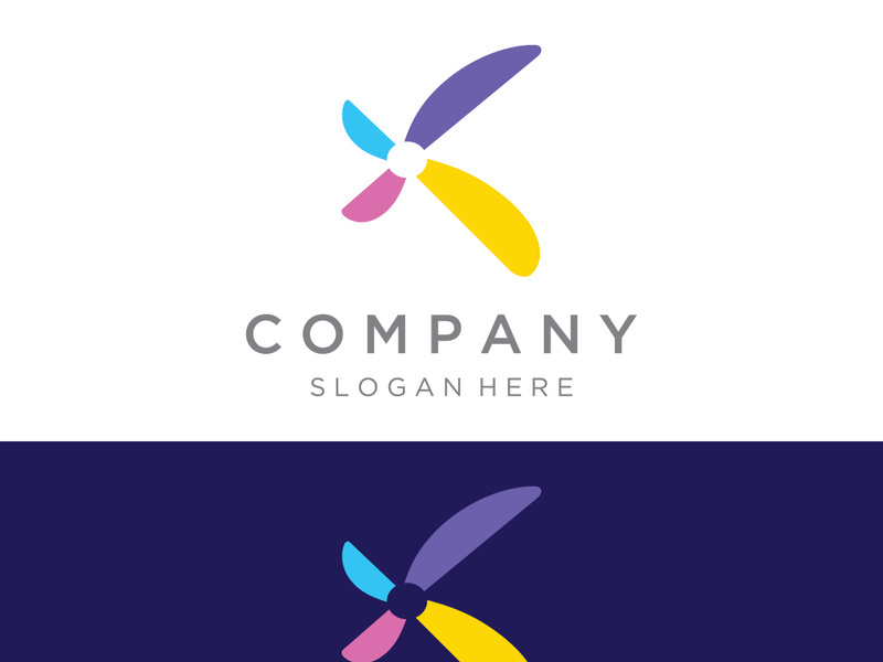 Abstract propeller logo with creative idea