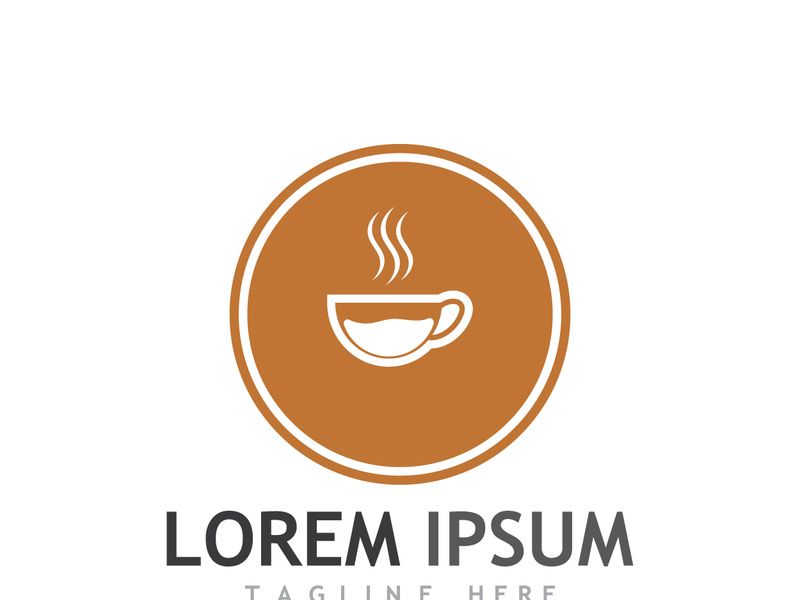 Creative coffee bean logo design.