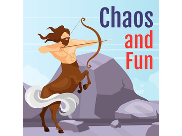 Chaos and fun social media post mockup preview picture