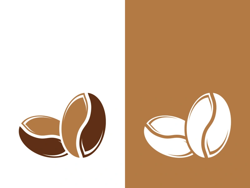 Coffee bean icon vector illustration template