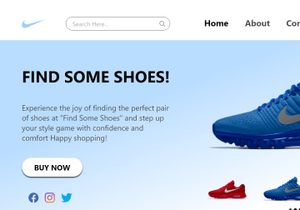 Shoes Shopping E-Commerce Landing Page Adobe XD