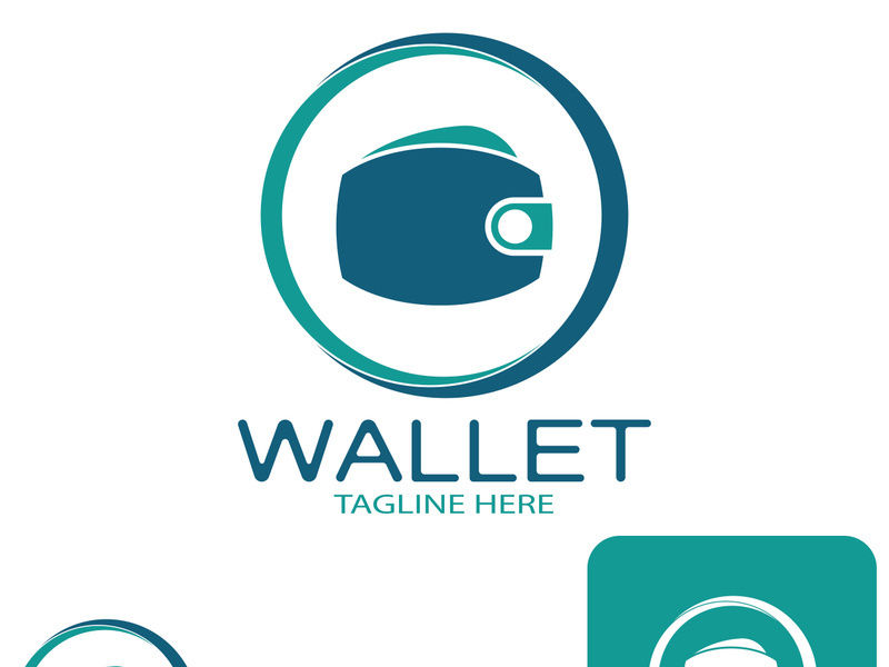 e wallet logo design illustration icon with a simple modern concept, for electronic wallets, digital money storage applications, digital savings, digital money transactions,vector