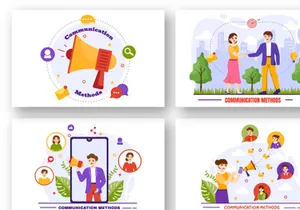 12 Communication Methods Illustration