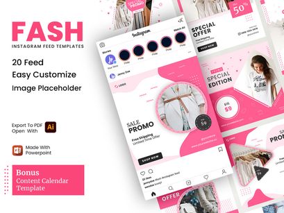 FASH - Instagram Feed Template Powerpoint