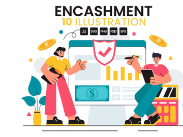 10 Banking Encashment Illustration preview picture