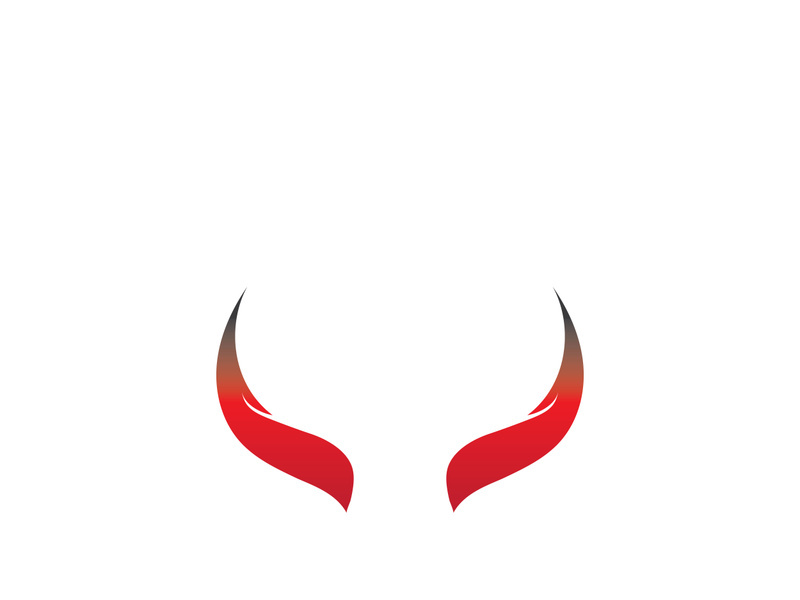 Devil horn Vector icon design illustration Template