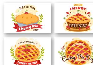 14 National Cherry Pie Day Illustration