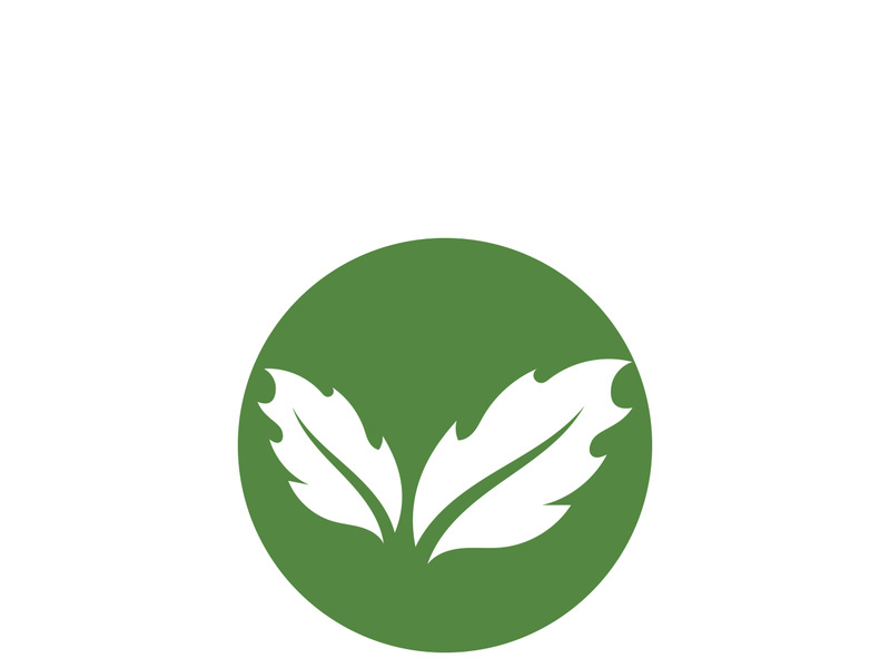 Green leaf ecology nature element vector icon