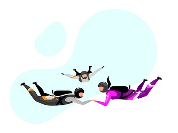 Accelerated free-fall flat vector illustration preview picture