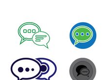 Speech bubble icon Logo template vector illustration