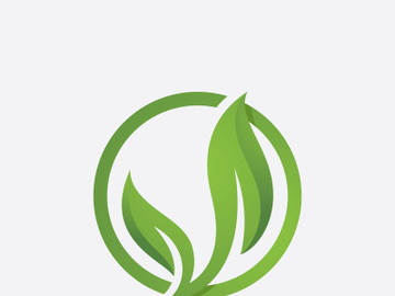 Green leaf ecological element vector icon logo preview picture