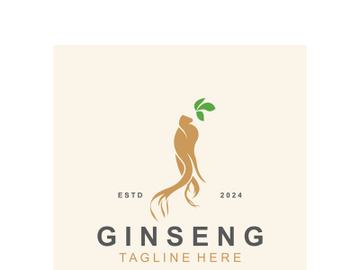 Ginseng logo herbal plant for medicine natural herbal design illustration idea preview picture
