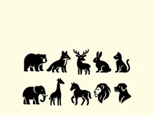 10 animal vector icon