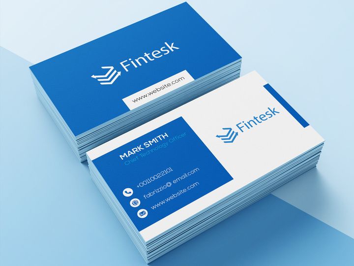 skyblue Corporate Business card Corporate Business Card Design