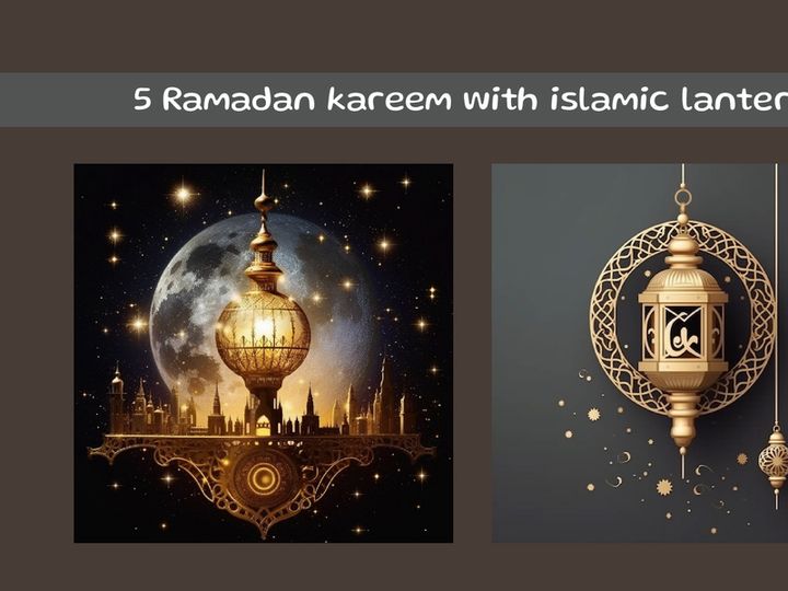 Ramadan kareem with islamic lantern