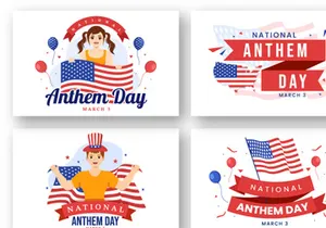 17 National Anthem Day Illustration