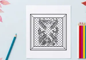 Christmas floral pattern square frame with decorative holly leaves and festive dots design