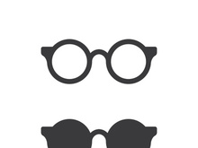 Glasses symbol vector icon