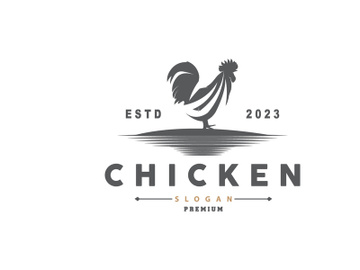 Chicken Logo, For Roast Chicken Restaurant, Farm Vector, Simple Minimalist Design For Restaurant Food Business preview picture