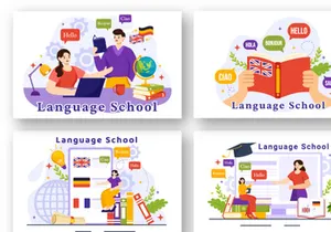 12 Language School Illustration