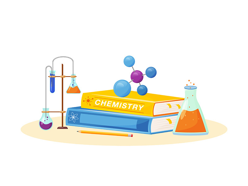 Chemistry flat concept vector illustration