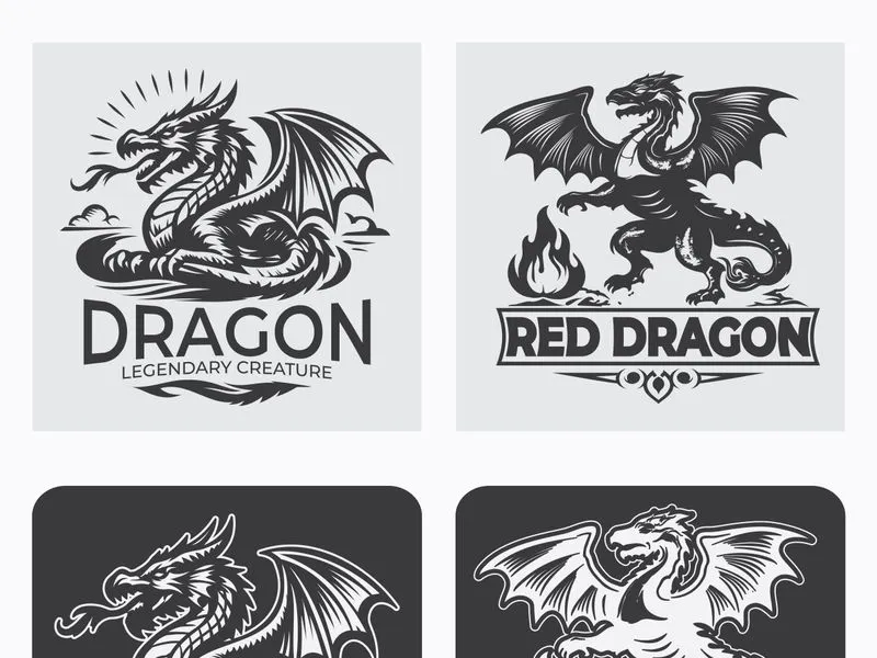 Dragon vintage logo