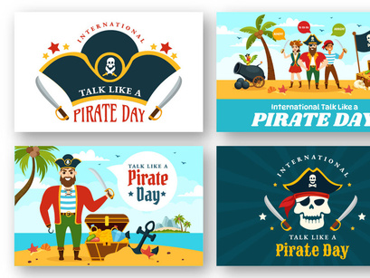 12 International Talk Like A Pirate Day Illustration