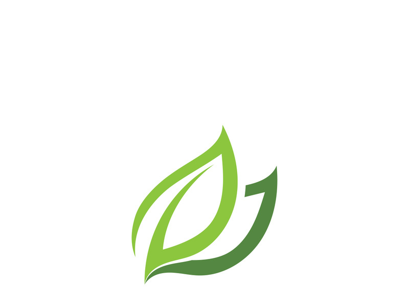 Green leaf ecology nature element vector icon