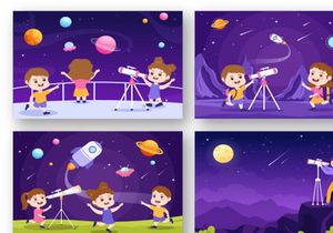 20 Astronomy Cartoon Illustration