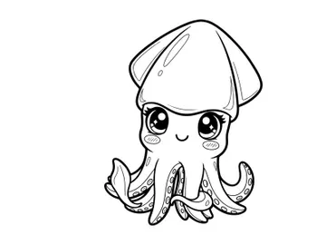 Cute cartoon octopus mascot vector illustration flat design preview picture