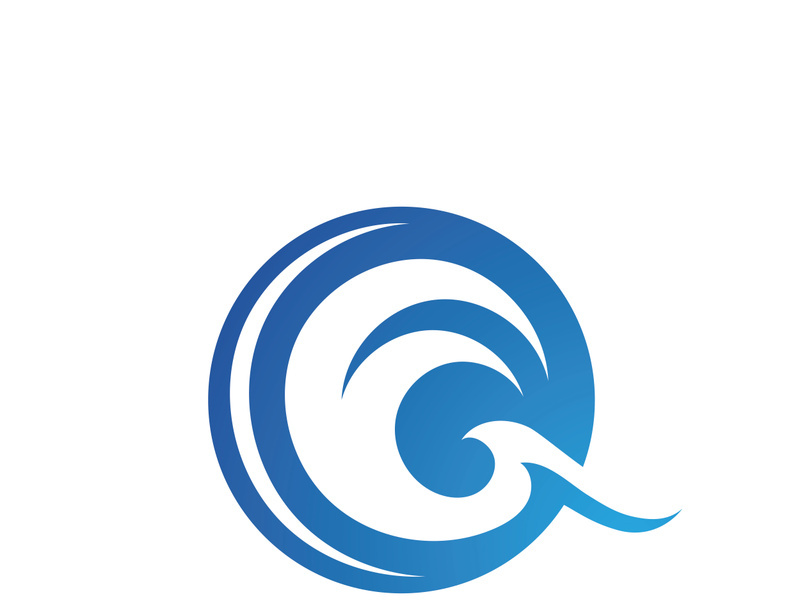 Water wave icon vector illustration design logo