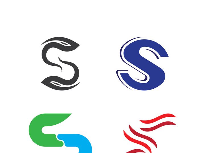 S letter creative icon logo design elegant vector illustration