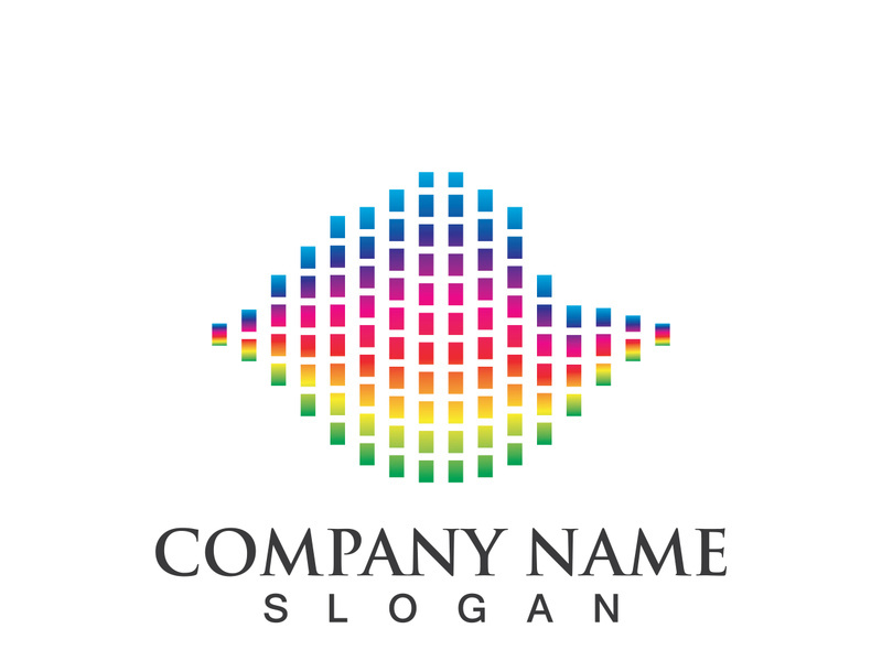 Sound waves vector illustration design templateSound waves vector illustration design template